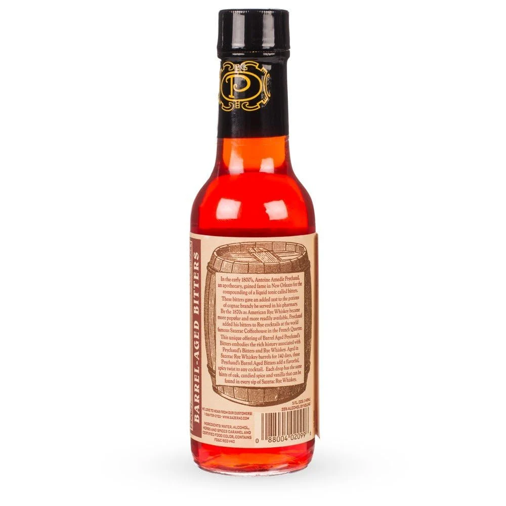 Bottle label or serving context: Barrel-Aged Bitters